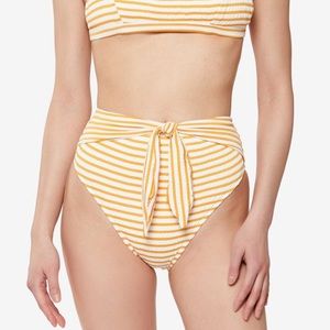 ☀️ JESSICA SIMPSON ☀️ Sunshine Striped High Waisted Bikini Bottom